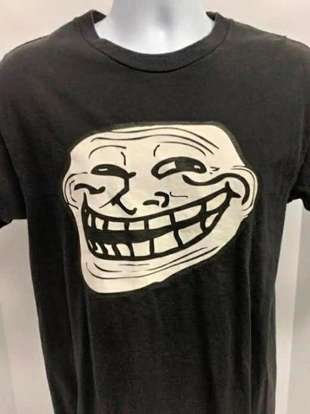 Black Troll Face Graphic Tee